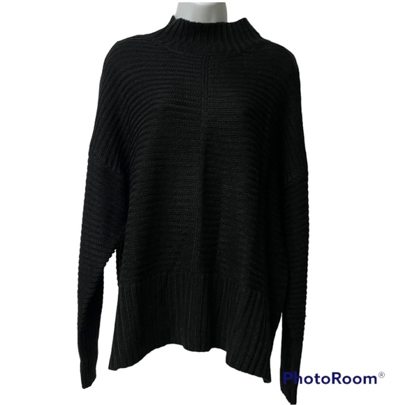 SOLD. Apt 9 New plus XXL mock Neck Acrylic Super Soft Pullover Black oversized - Picture 3 of 8